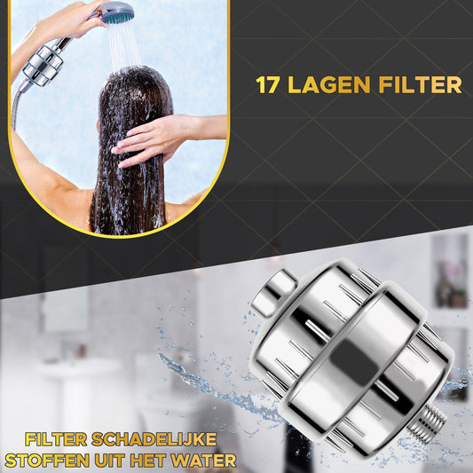 Toivo Douchefilter - 17 Stages - Inc. montagetape en rubberen ringen
