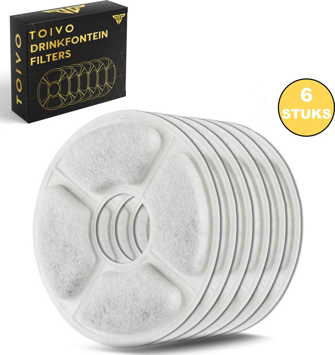 Toivo Drinkfontein Filters - Hoge kwaliteit - Navullingset 6 stuks