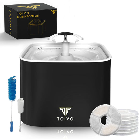 Toivo Drinkfontein - Hond/Kat – 2.5 Liter- Incl. 4 filters en cleaning tool