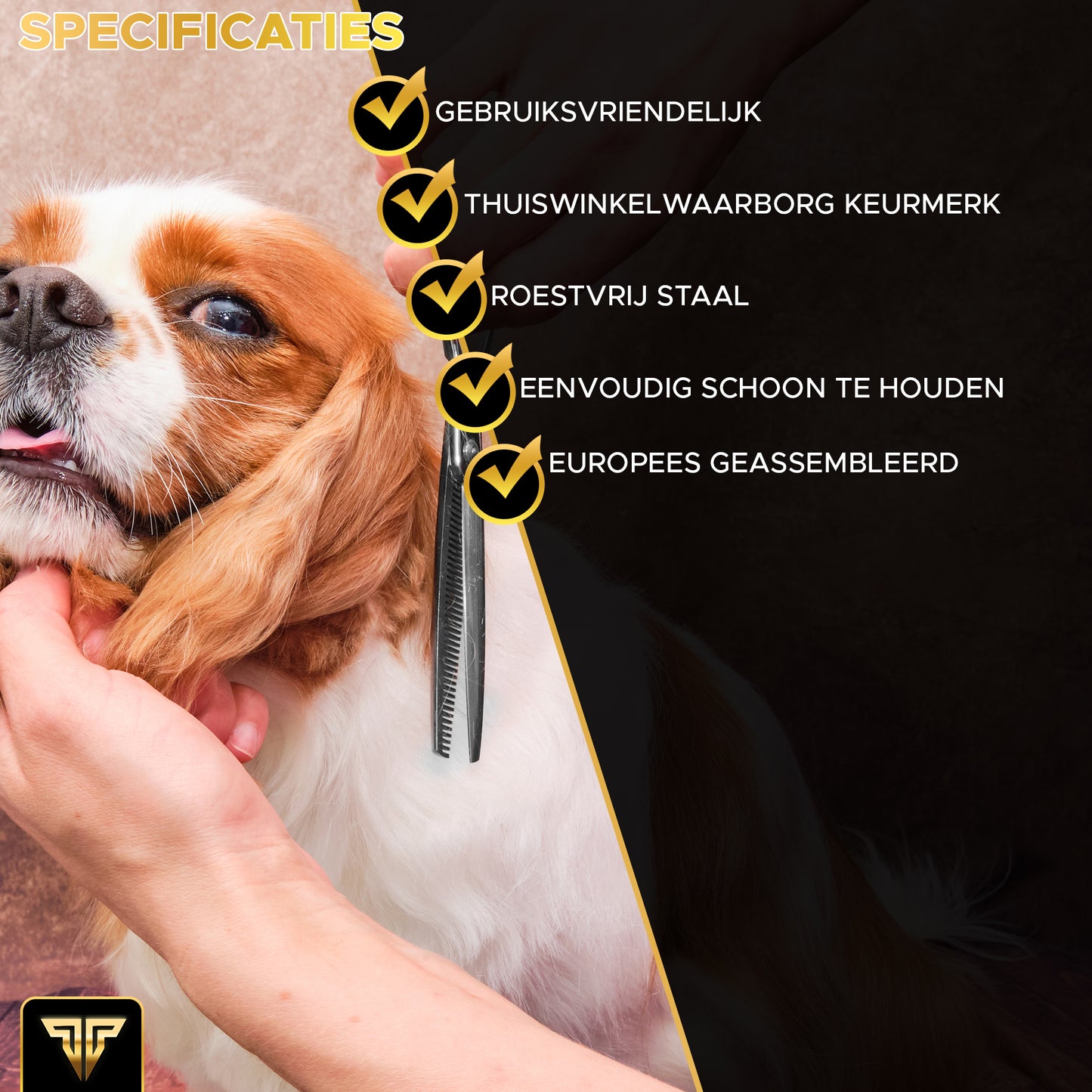 Toivo Honden Scharenset Effileerscharen - Dierenschaar - Set 5 stuks