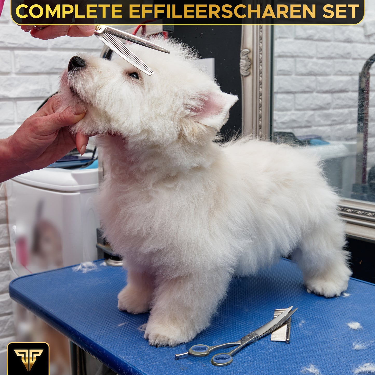 Toivo Honden Scharenset Effileerscharen - Dierenschaar - Set 5 stuks