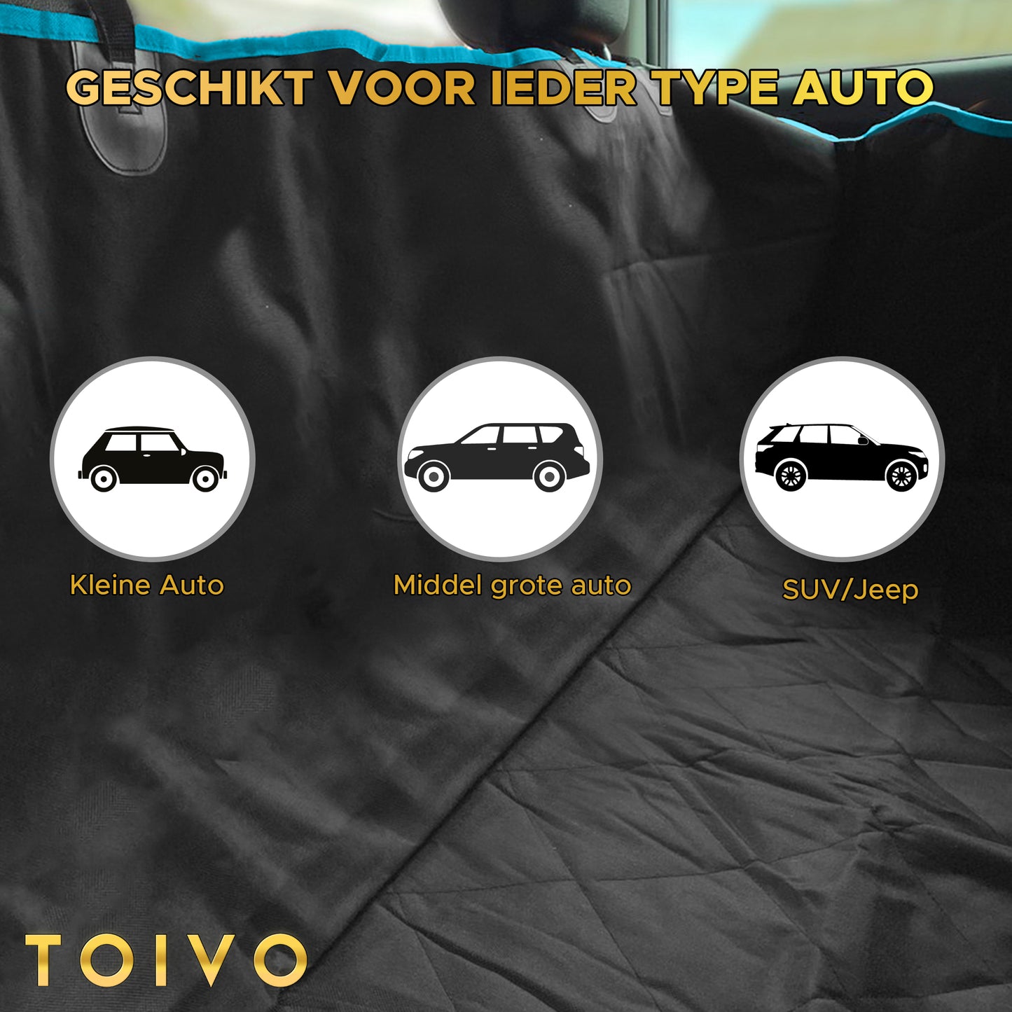 Toivo Hondendeken Auto Achterbank en Kofferbak - 136x148 CM - One Size Fits All - Incl. Opbergtas en Hondengordel -